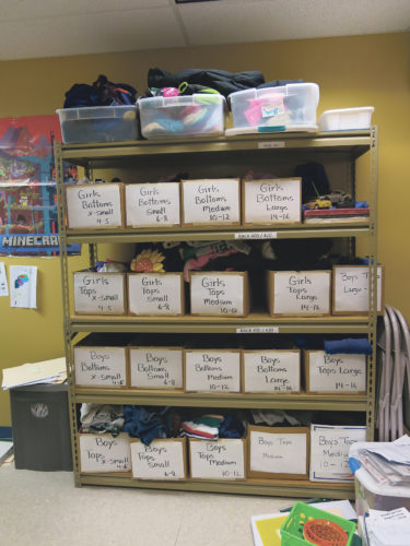 Times Observer photo by Stacey Gross Boxes of lost and found items.